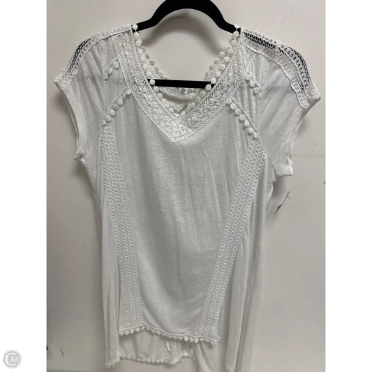 Top Short Sleeve By Cupio In White, Size: M