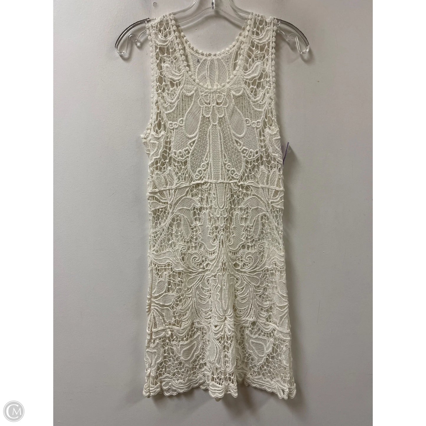 Swimwear Cover-up By Clothes Mentor In Cream, Size: Osfm