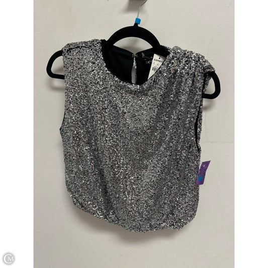 Top Sleeveless By Express In Silver, Size: Xs