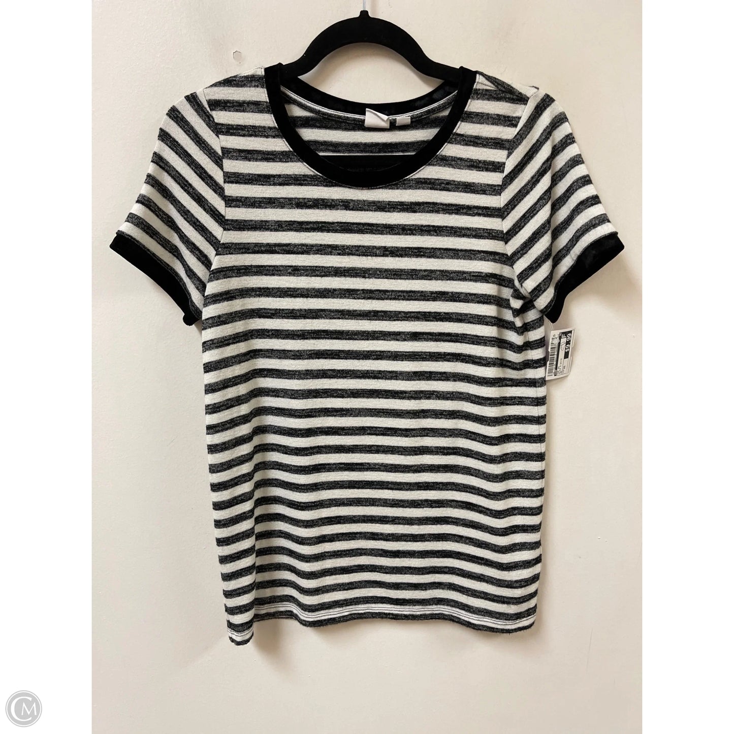 Top Short Sleeve By Gap In Black & White, Size: Xs