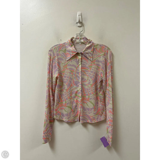 Top Long Sleeve By Bp In Pink & Purple, Size: Xs