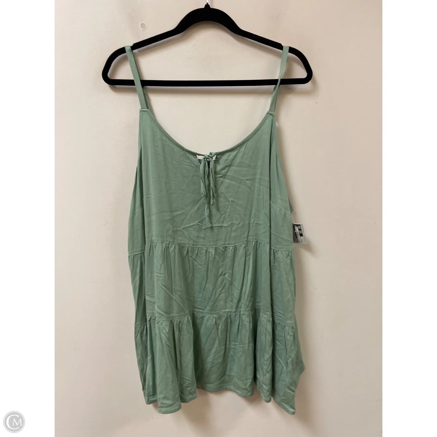 Top Sleeveless By Torrid In Green, Size: 2x