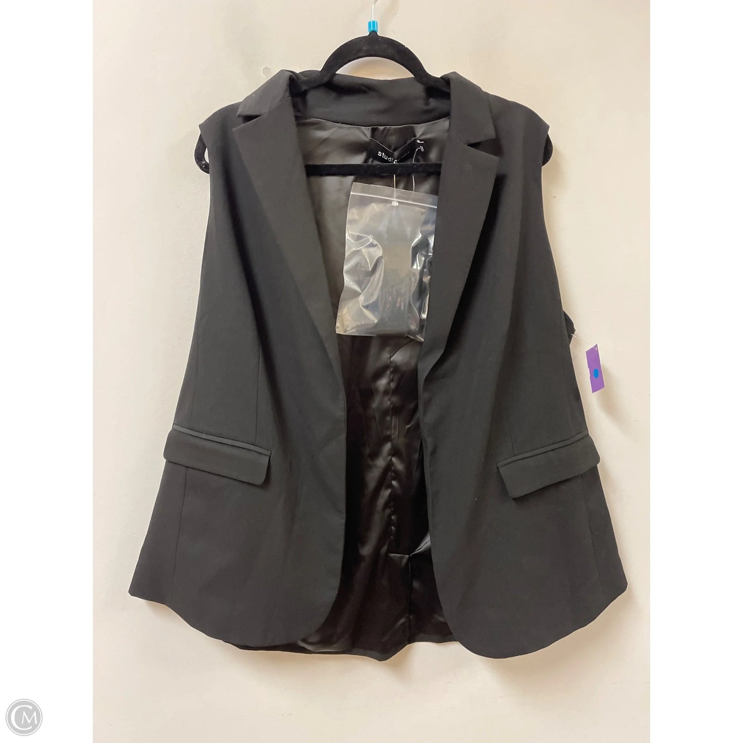Blouse Sleeveless By Studio In Black, Size: 1x