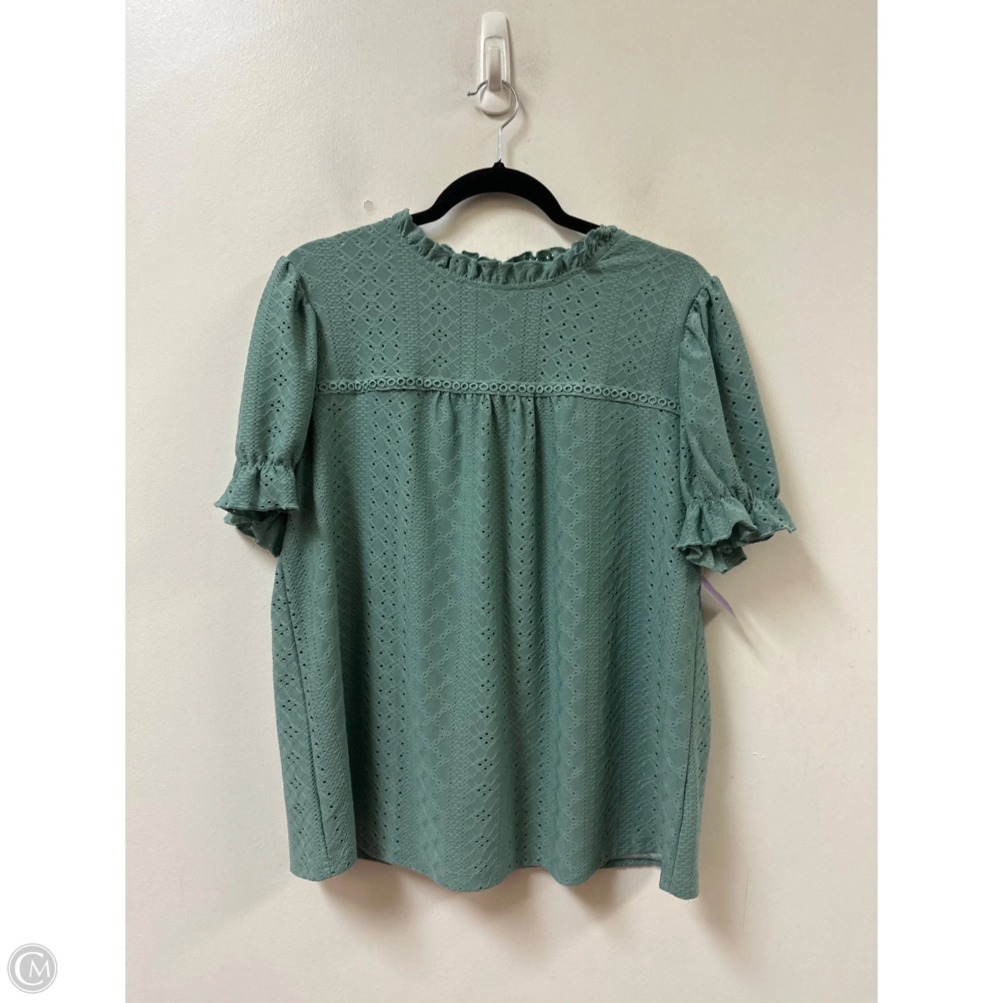 Top Short Sleeve By Prettygarden In Green, Size: L