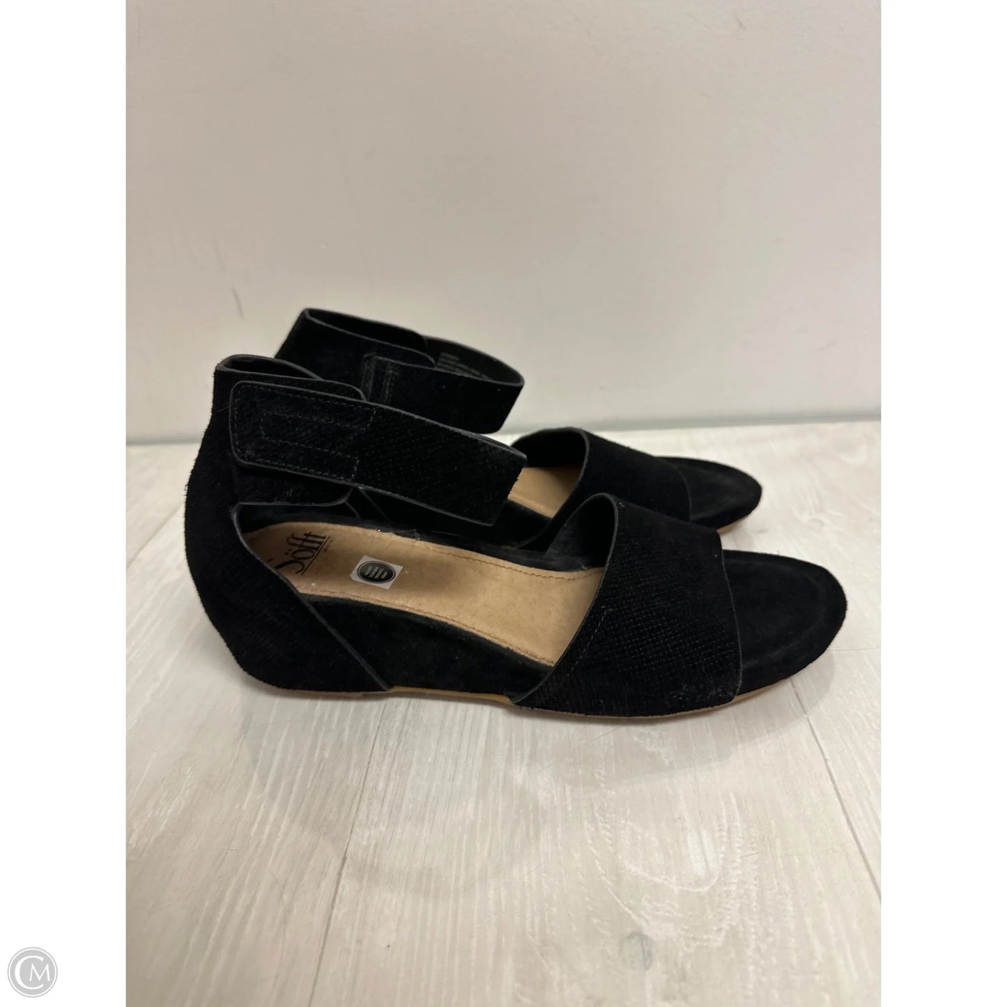 Shoes Heels Wedge By Sofft In Black, Size: 11