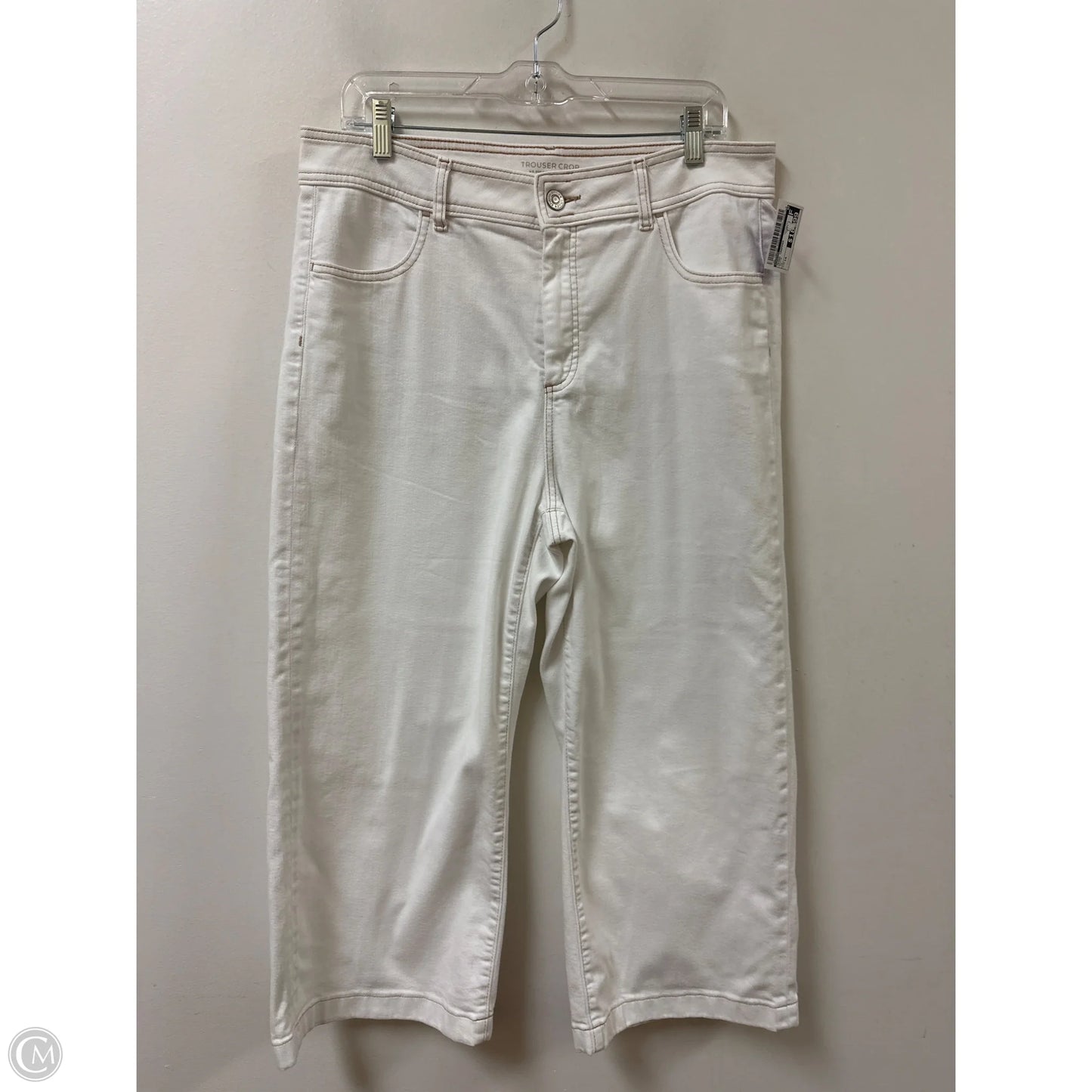 Jeans Cropped By Chicos In White, Size: 14