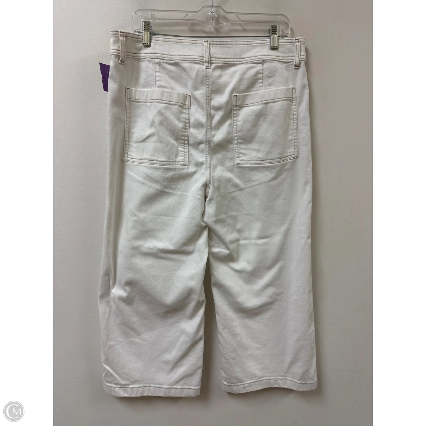 Jeans Cropped By Chicos In White, Size: 14
