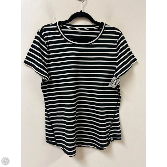 Top Short Sleeve By Talbots In Black, Size: L