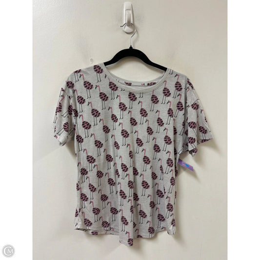 Top Short Sleeve By Anthropologie In Grey, Size: Xs