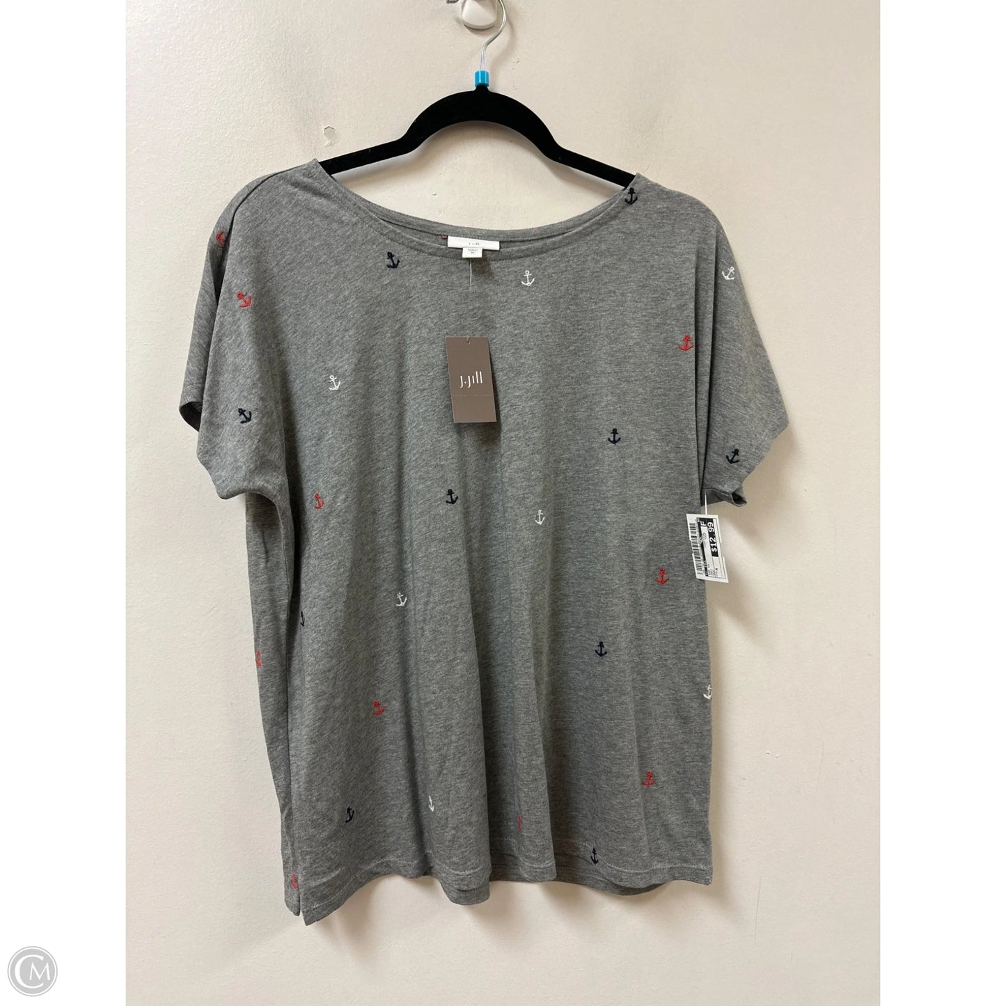 Top Short Sleeve By J. Jill In Grey, Size: M