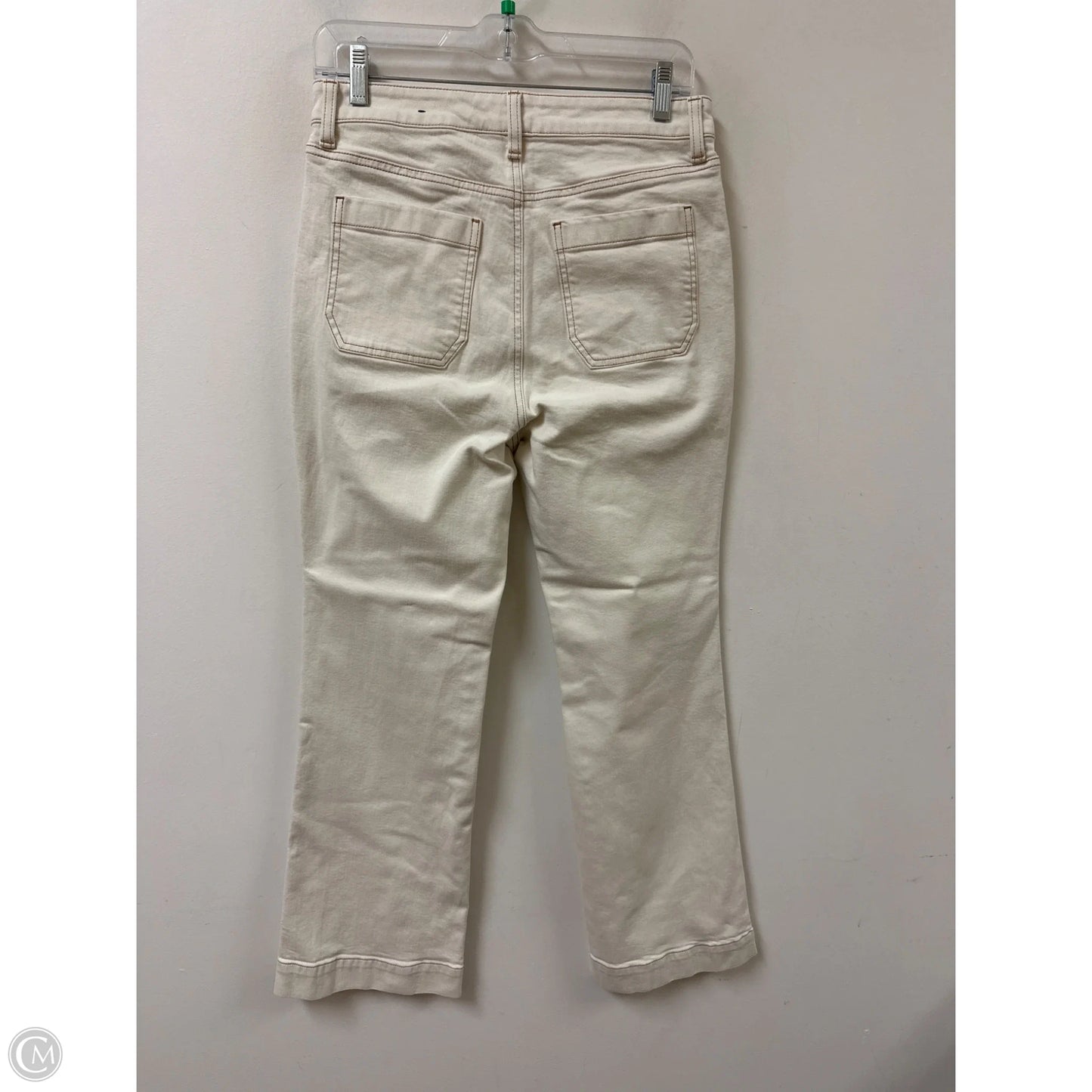Jeans Flared By Talbots In Cream, Size: 8p