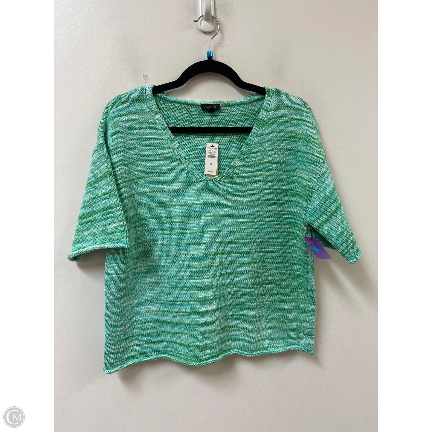 Sweater Short Sleeve By Talbots In Green, Size: S