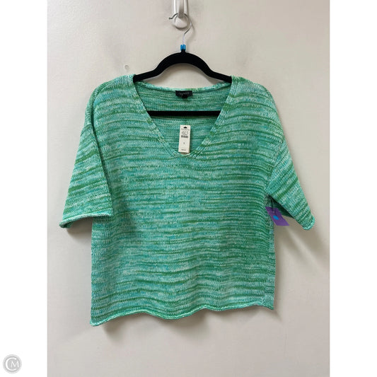 Sweater Short Sleeve By Talbots In Green, Size: S
