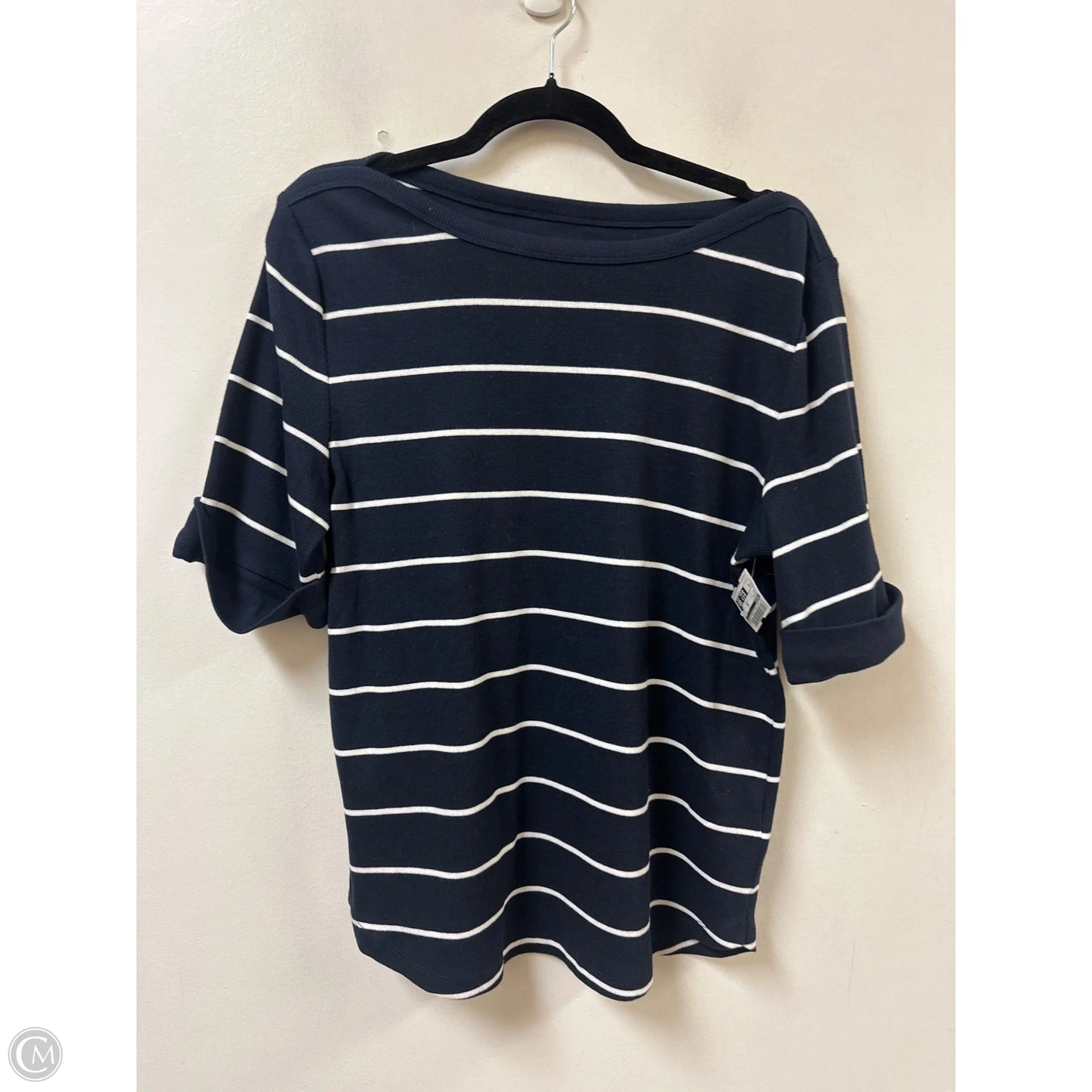 Top Short Sleeve By Talbots In Navy, Size: Xl