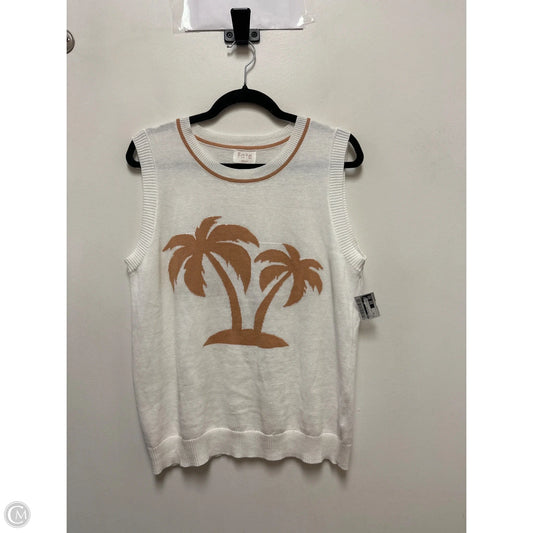 Top Sleeveless By Fate In White, Size: M