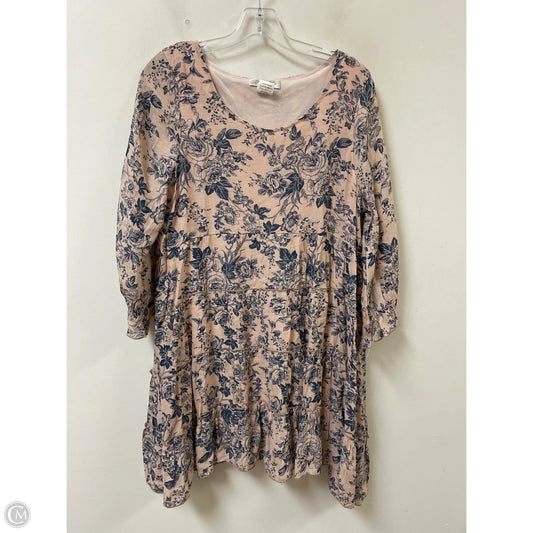 Dress Casual Midi By Clothes Mentor In Blue & Pink, Size: M