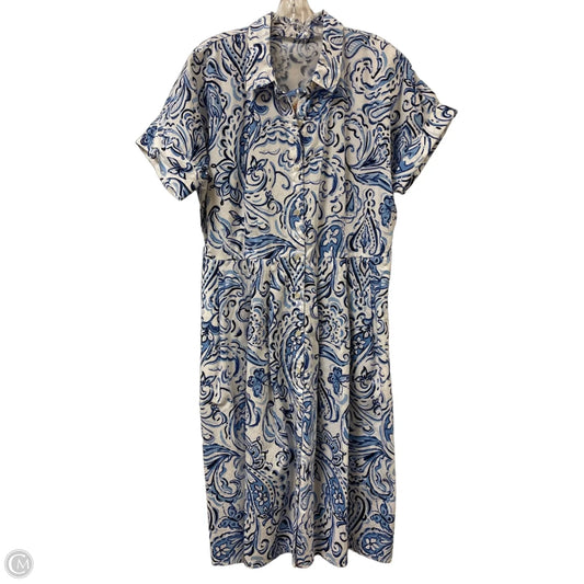 Dress Casual Maxi By Clothes Mentor In Blue & White, Size: S