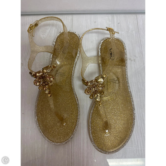Sandals Flats By Cato In Gold, Size: 9