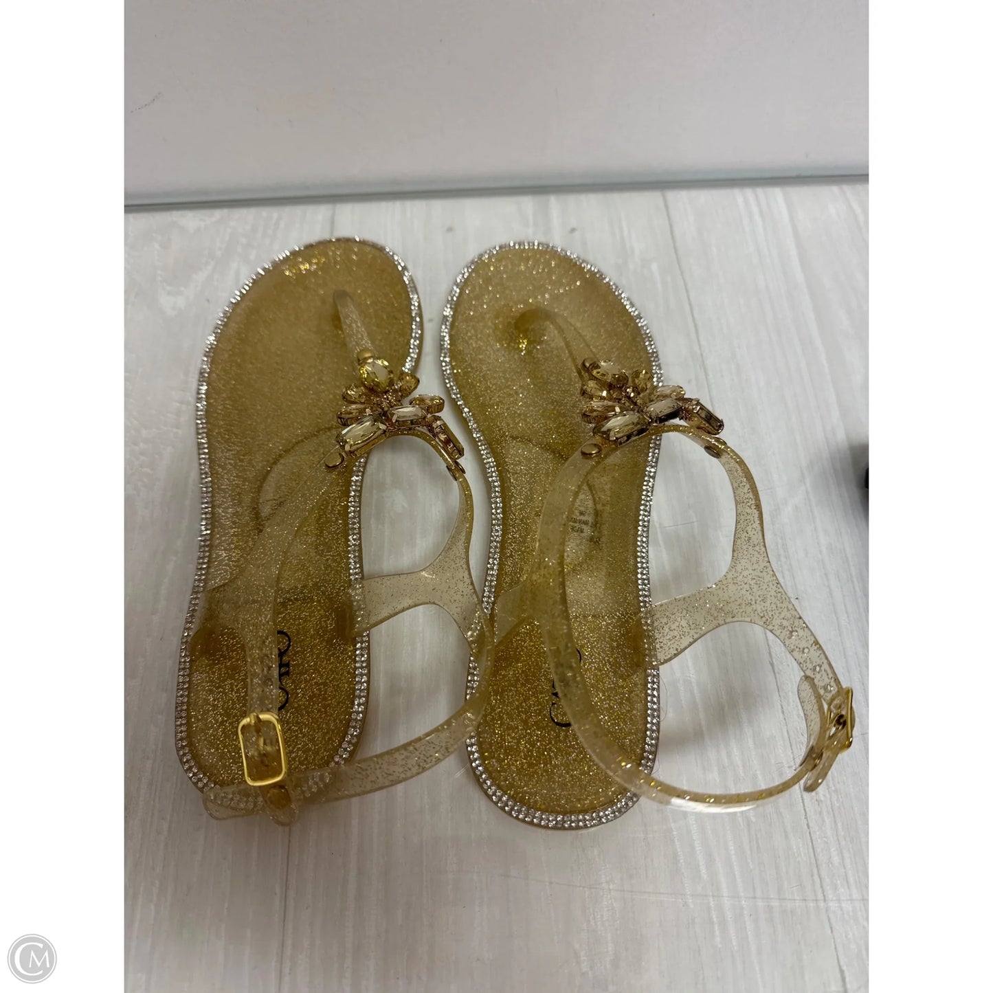 Sandals Flats By Cato In Gold, Size: 9