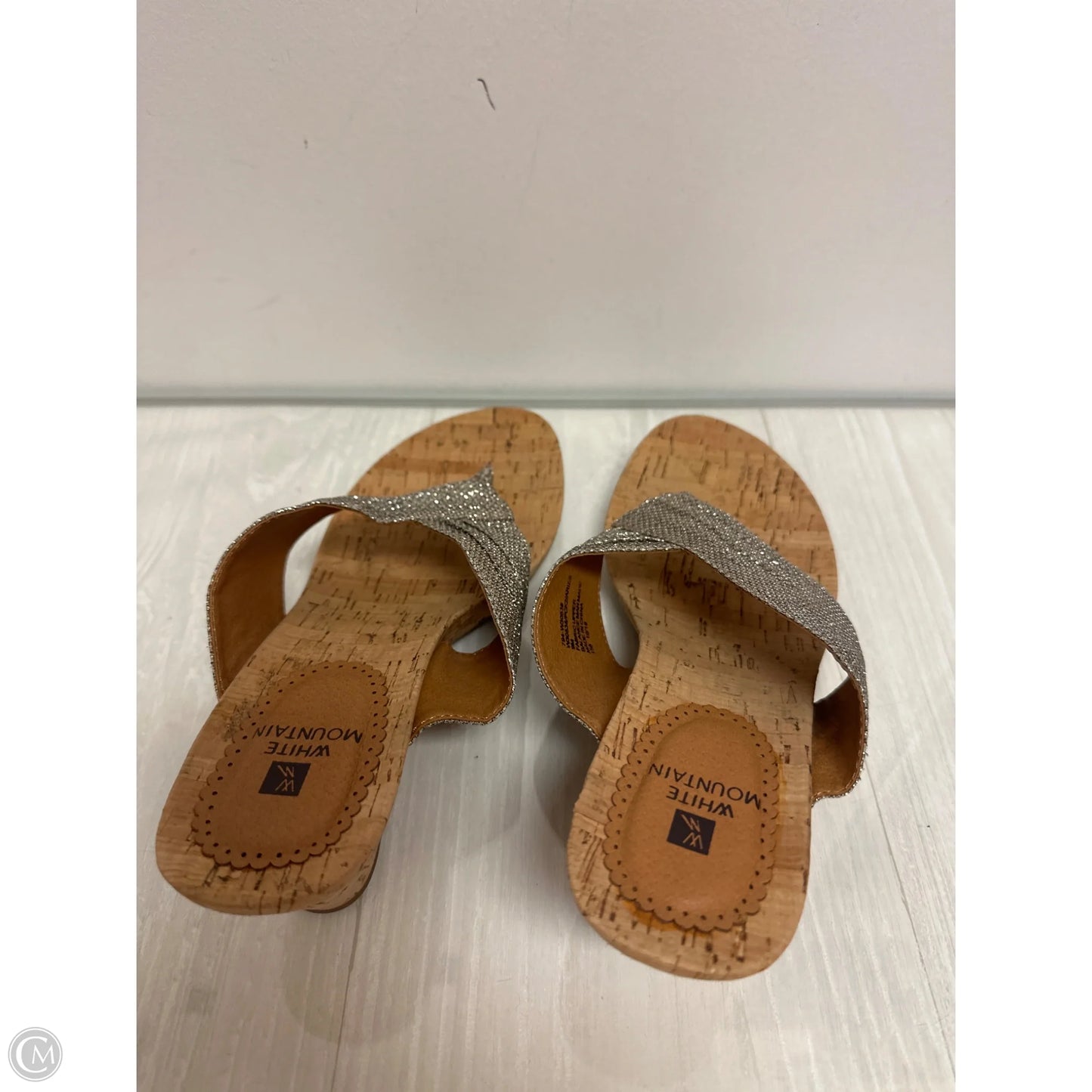 Sandals Heels Wedge By White Mountain In Gold, Size: 10