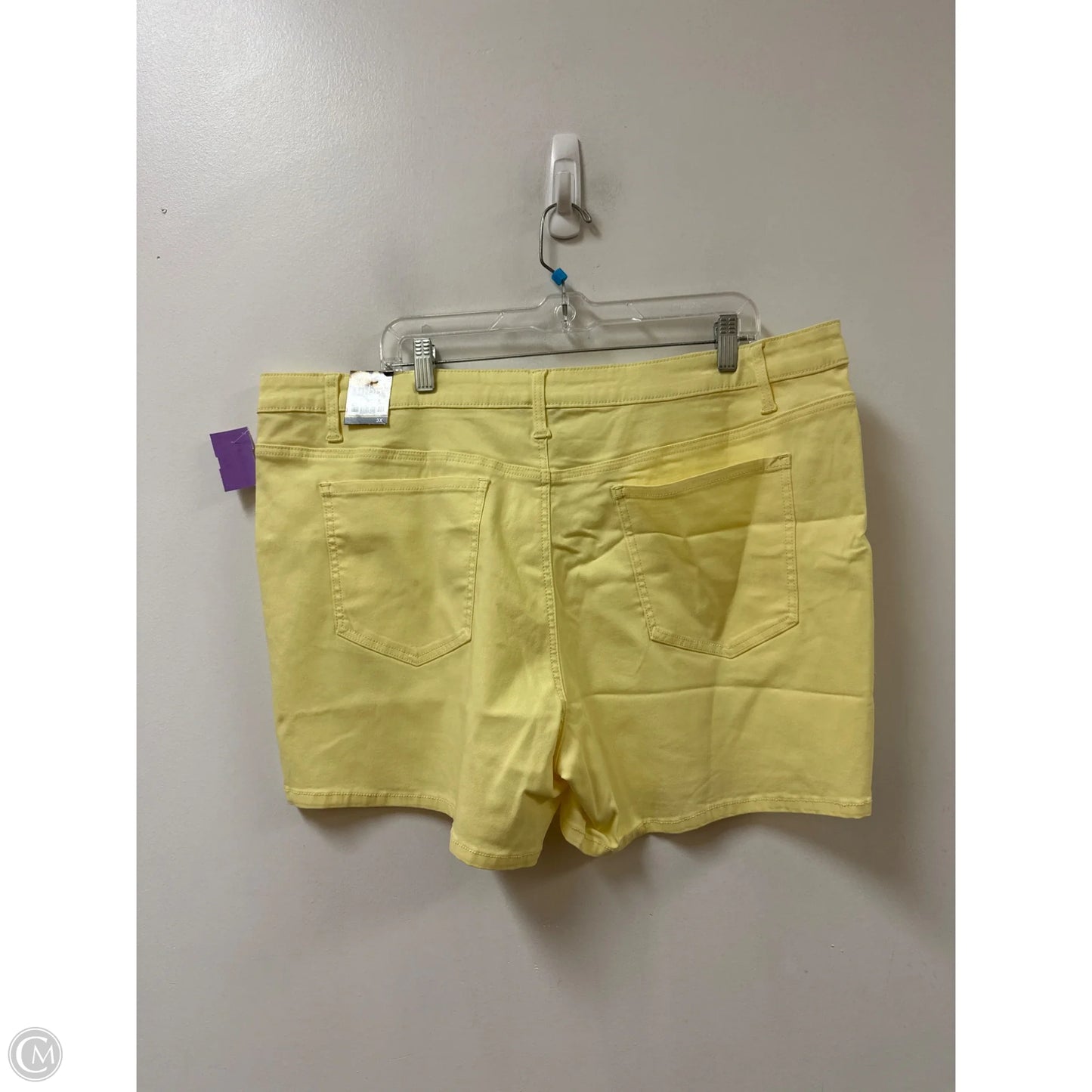 Shortalls By Clothes Mentor In Yellow, Size: 22