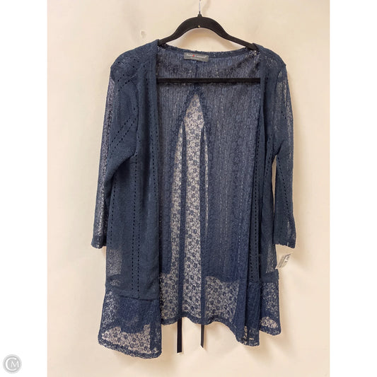 Sweater Cardigan By Clothes Mentor In Navy, Size: M