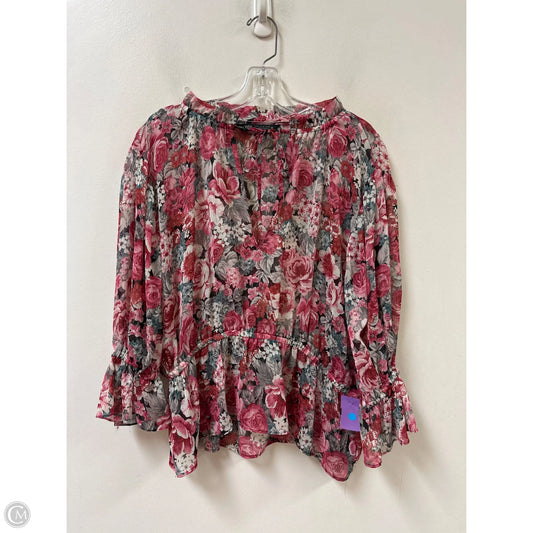 Top Long Sleeve By Zara In Red, Size: Xl