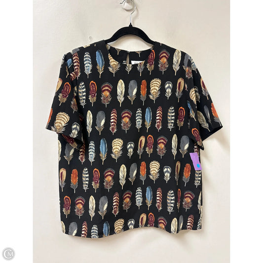 Top Short Sleeve By Yves Saint Clair In Black, Size: L
