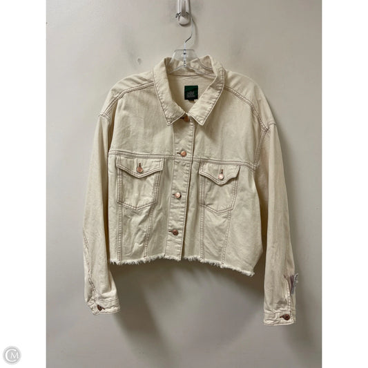 Jacket Denim By Wild Fable In Cream, Size: L
