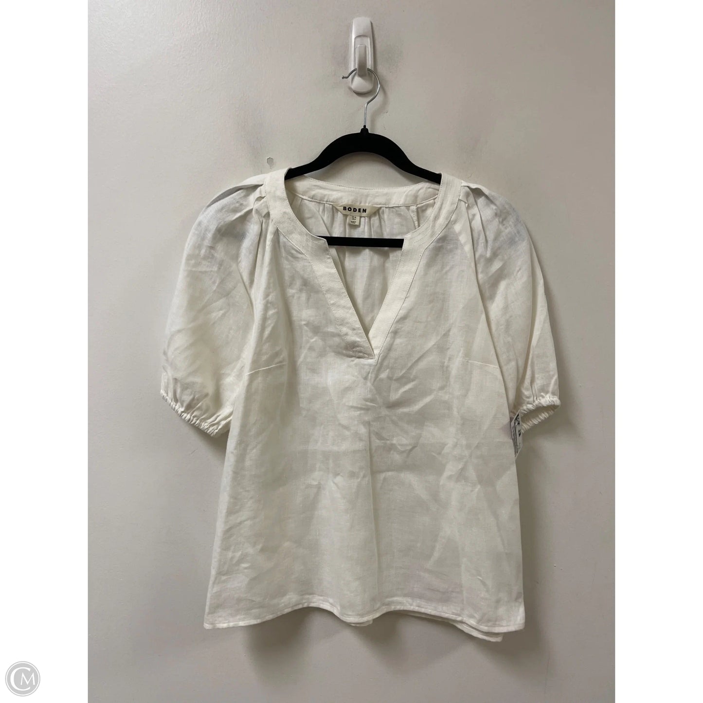 Top Short Sleeve By Boden In White, Size: M