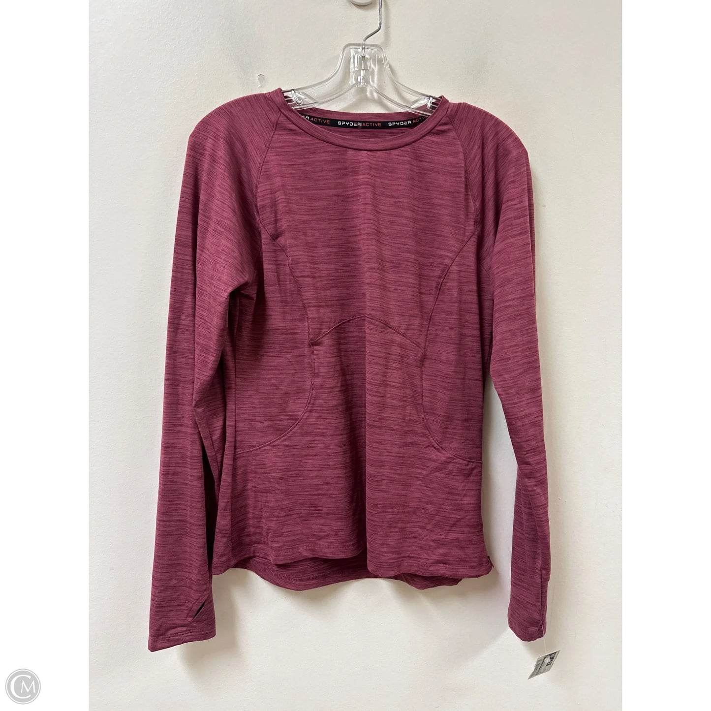 Athletic Top Long Sleeve Collar By Spyder In Red, Size: M