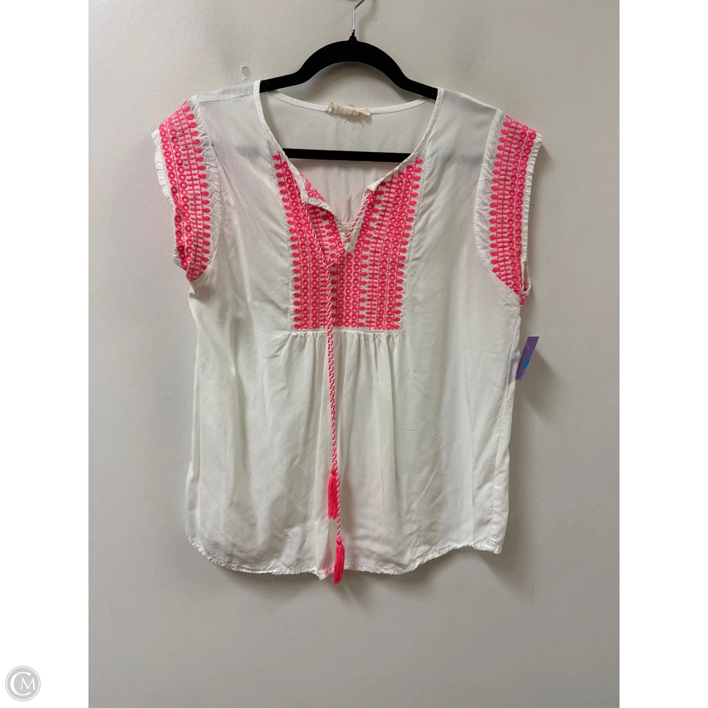 Top Short Sleeve By Solitaire In White, Size: S