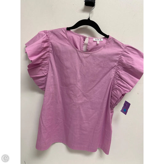 Top Short Sleeve By Tcec In Purple, Size: L