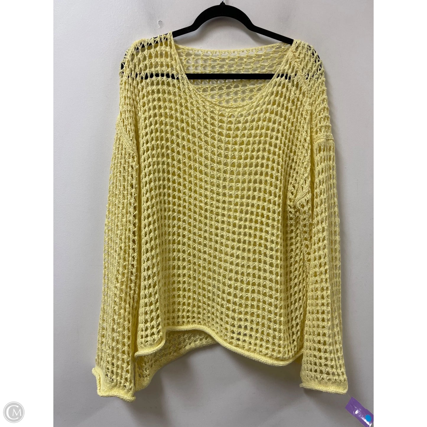 Sweater By Clothes Mentor In Yellow, Size: L