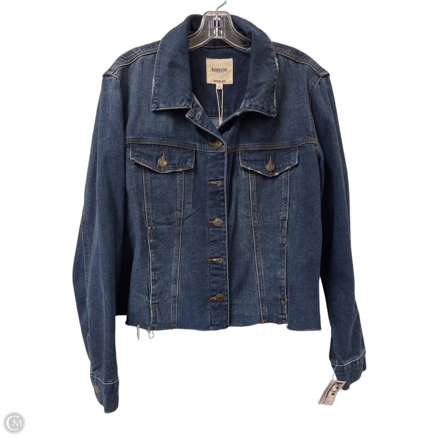 Jacket Denim By Kensie In Blue Denim, Size: L