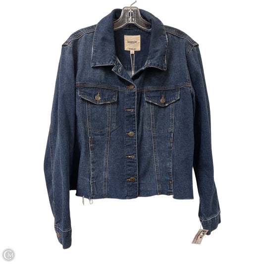 Jacket Denim By Kensie In Blue Denim, Size: L