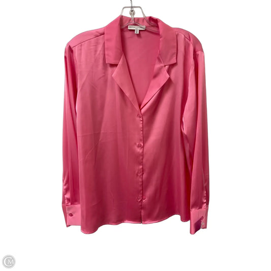 Blouse Long Sleeve By Maison Damelie In Pink, Size: L