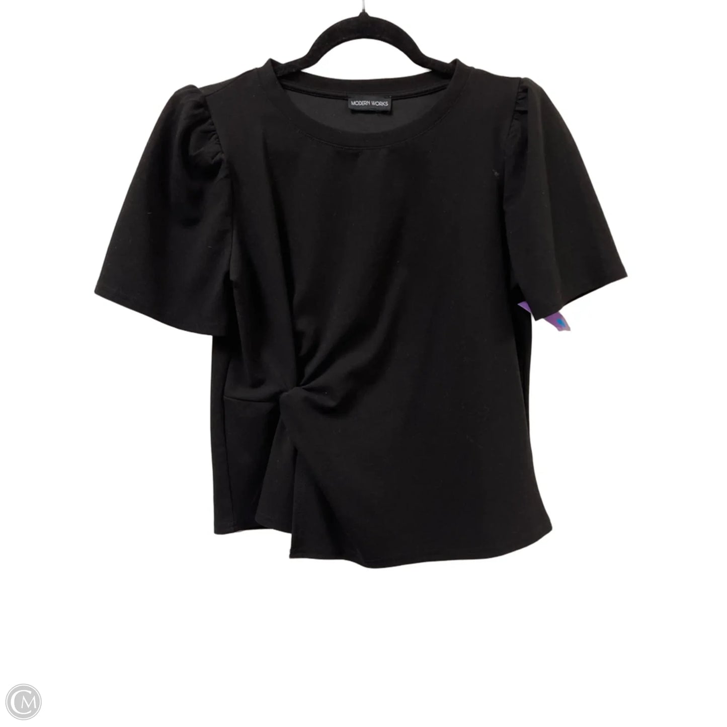 Top Short Sleeve By Modern Works In Black, Size: S