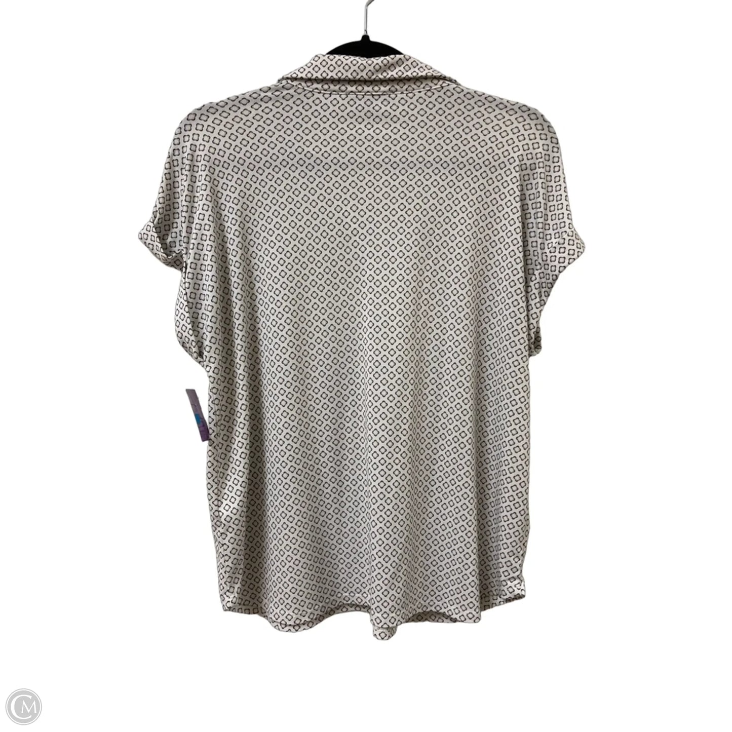 Top Short Sleeve By Adrianna Papell In White, Size: S