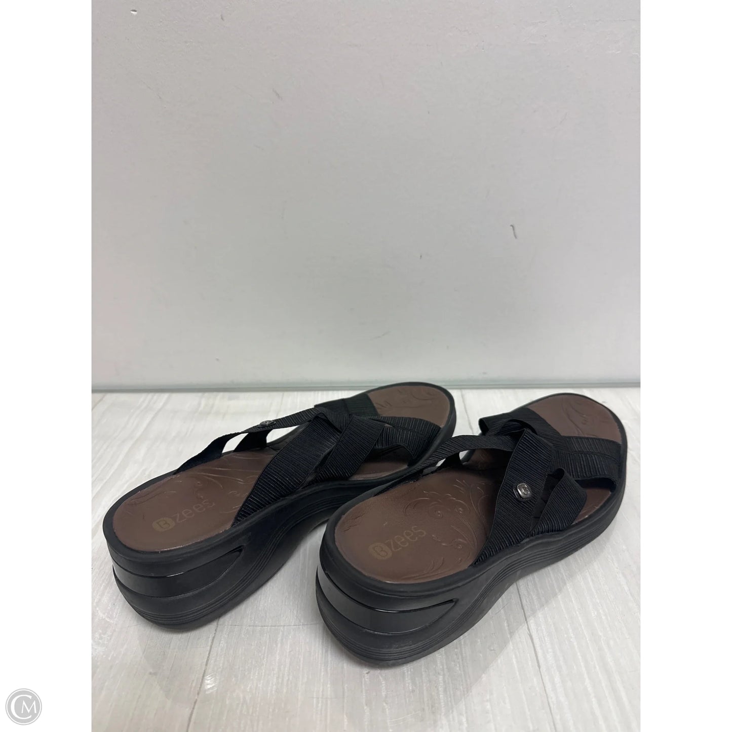 Shoes Heels Wedge By Bzees In Black, Size: 10