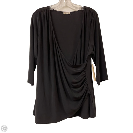 Top Short Sleeve By Clothes Mentor In Black, Size: 1x