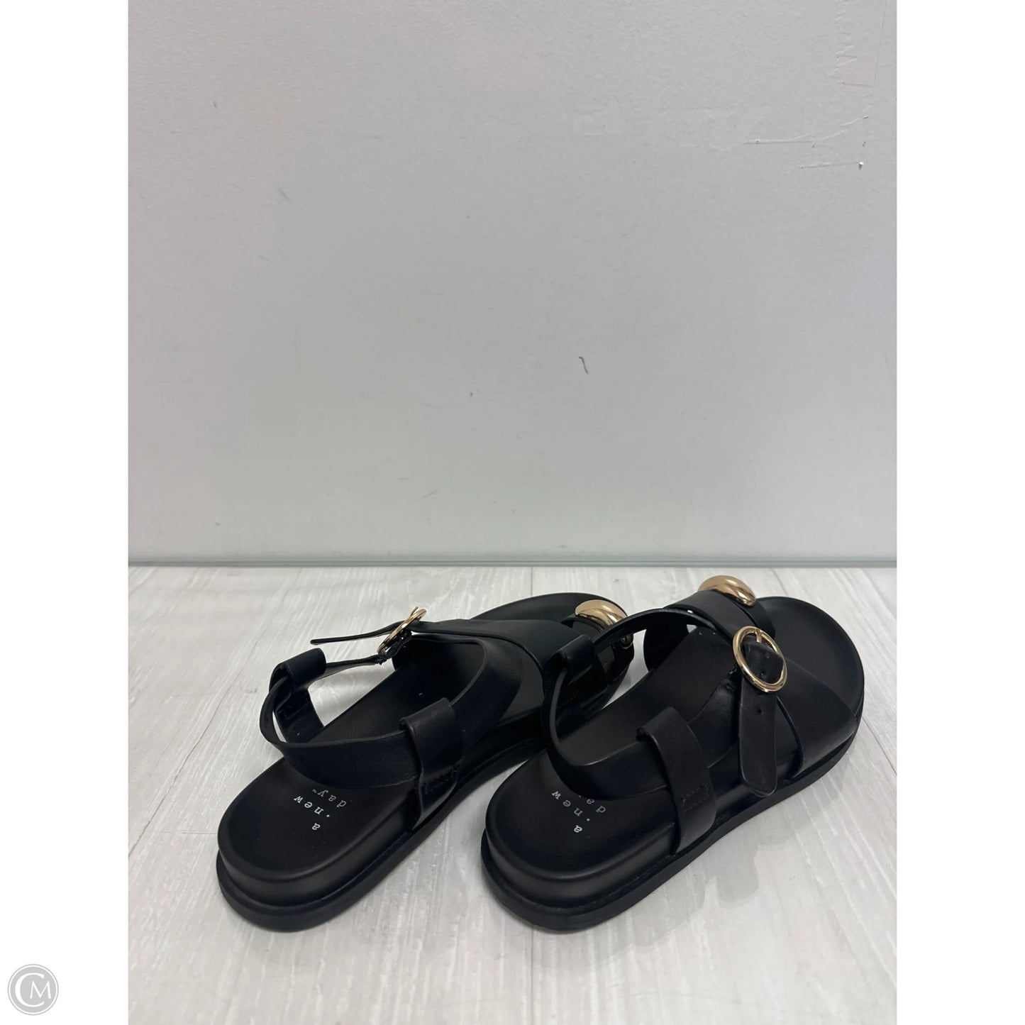Sandals Flats By A New Day In Black, Size: 6