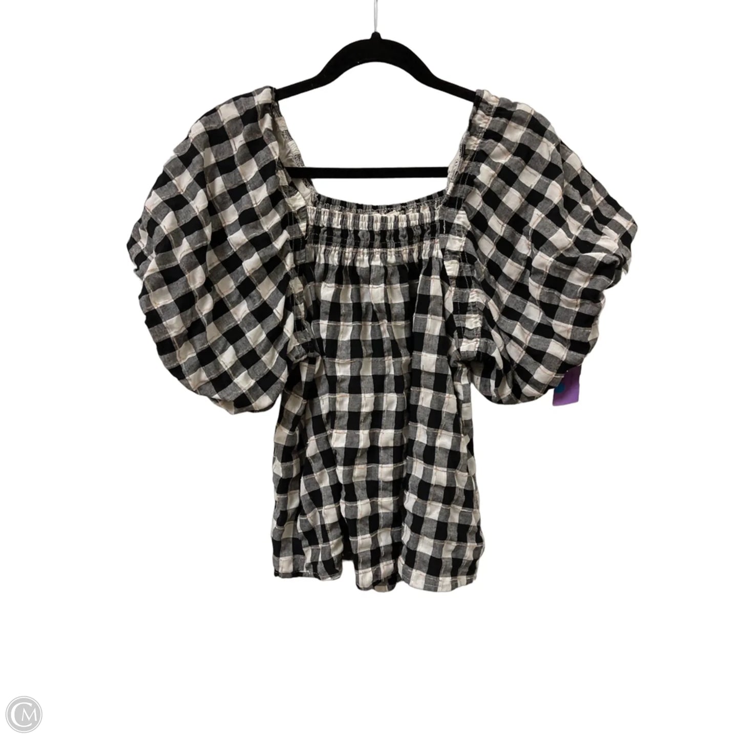 Top Short Sleeve By Entro In Black & White, Size: S