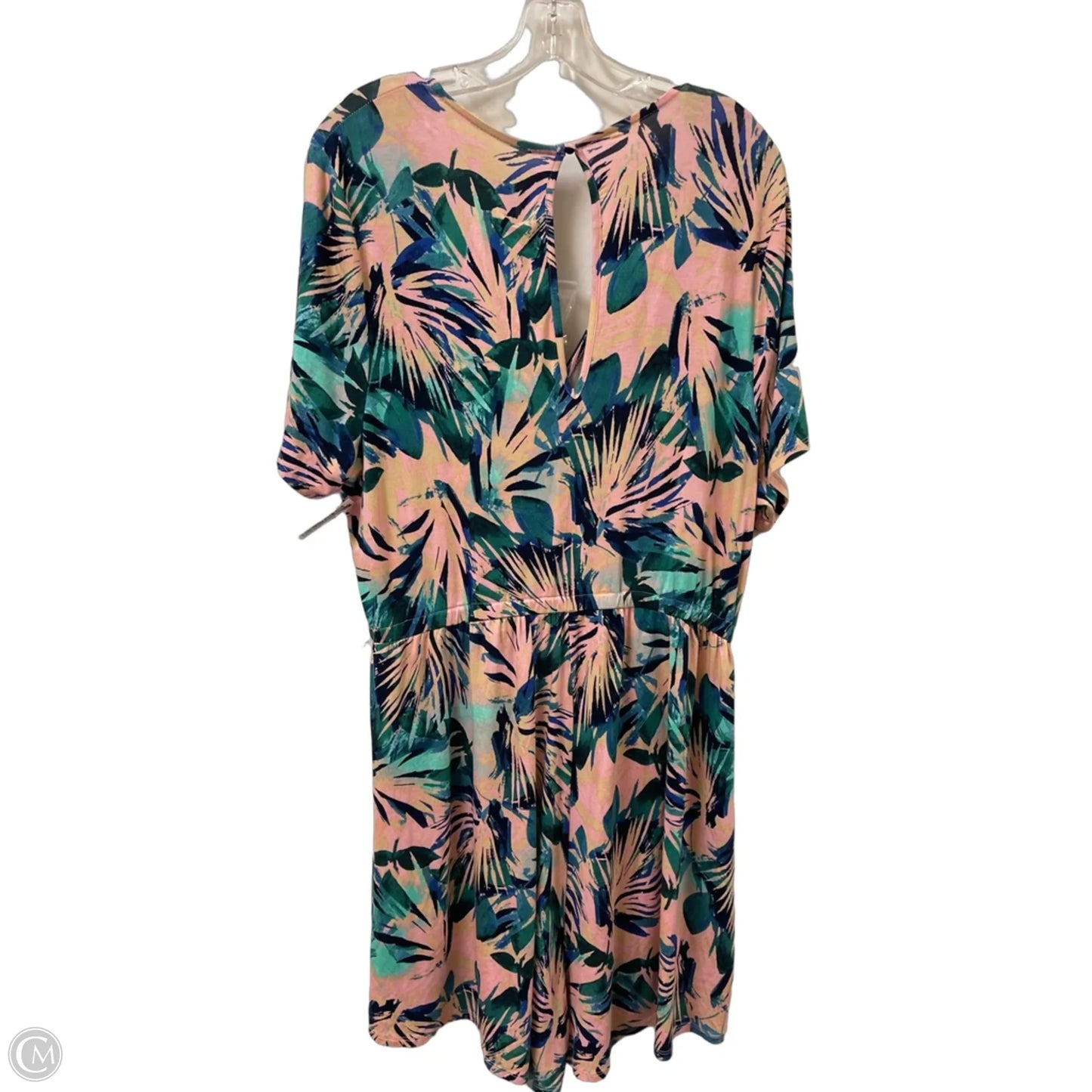 Dress Casual Midi By Torrid In Green & Pink, Size: 2x