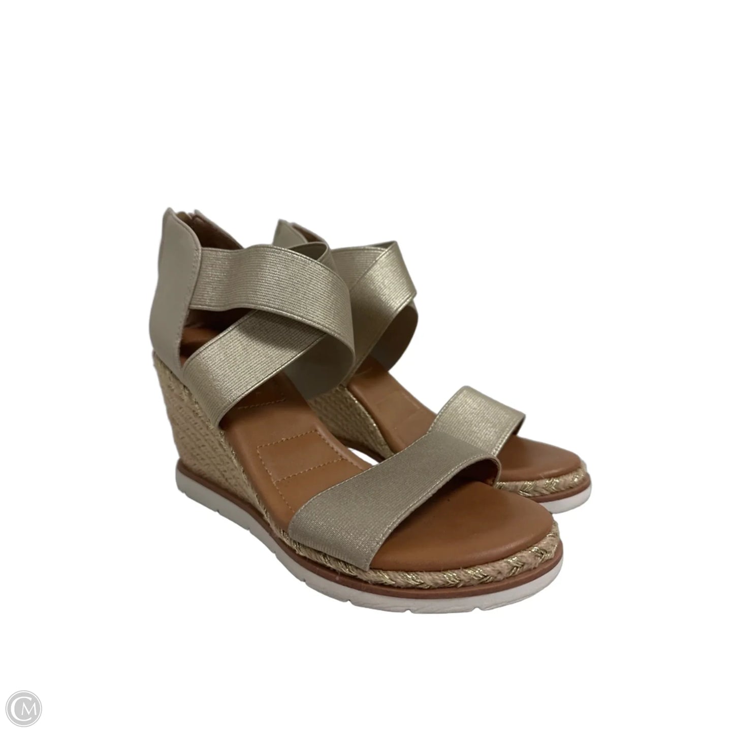 Shoes Heels Wedge By Kelly And Katie In Gold, Size: 7