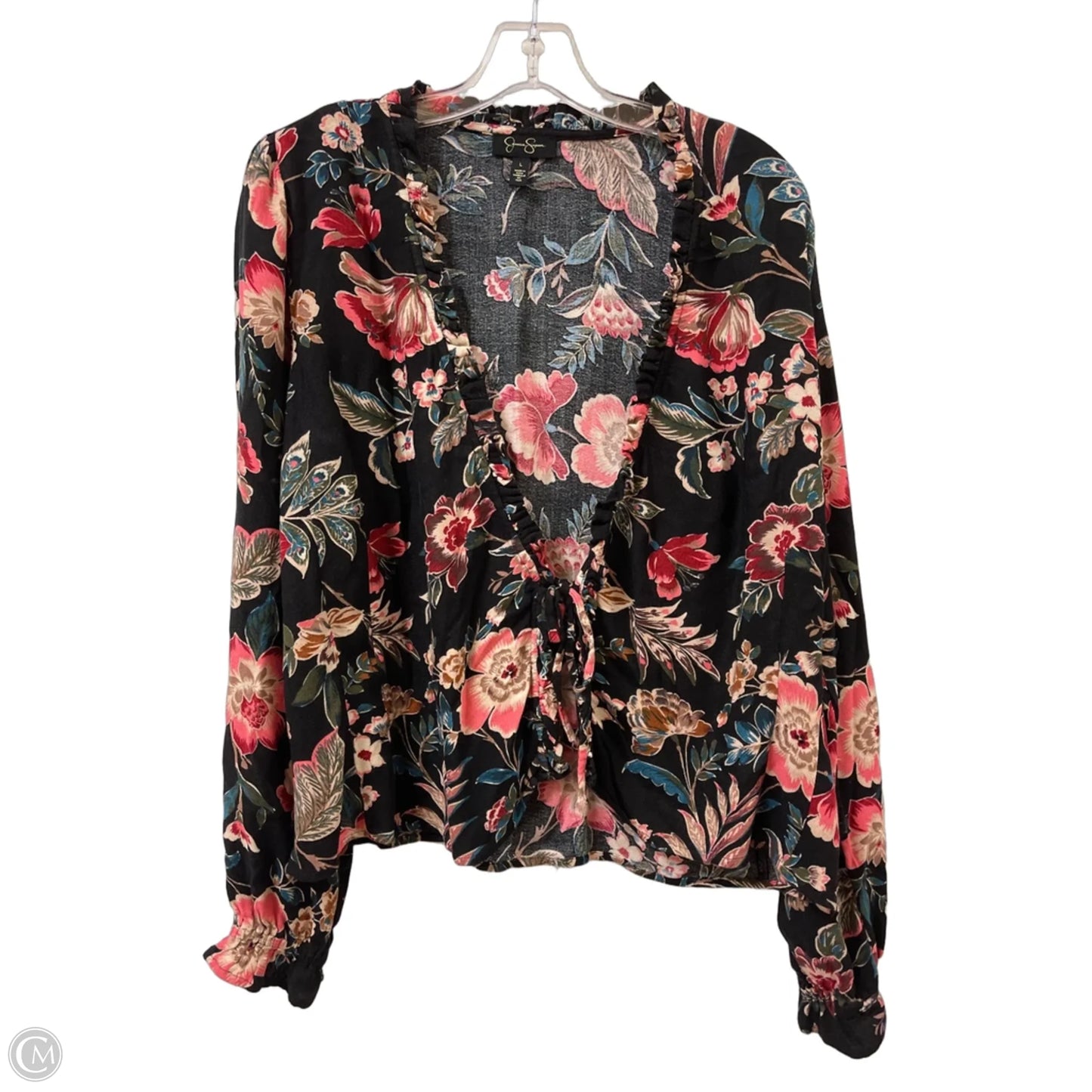 Top Long Sleeve By Jessica Simpson In Black, Size: L