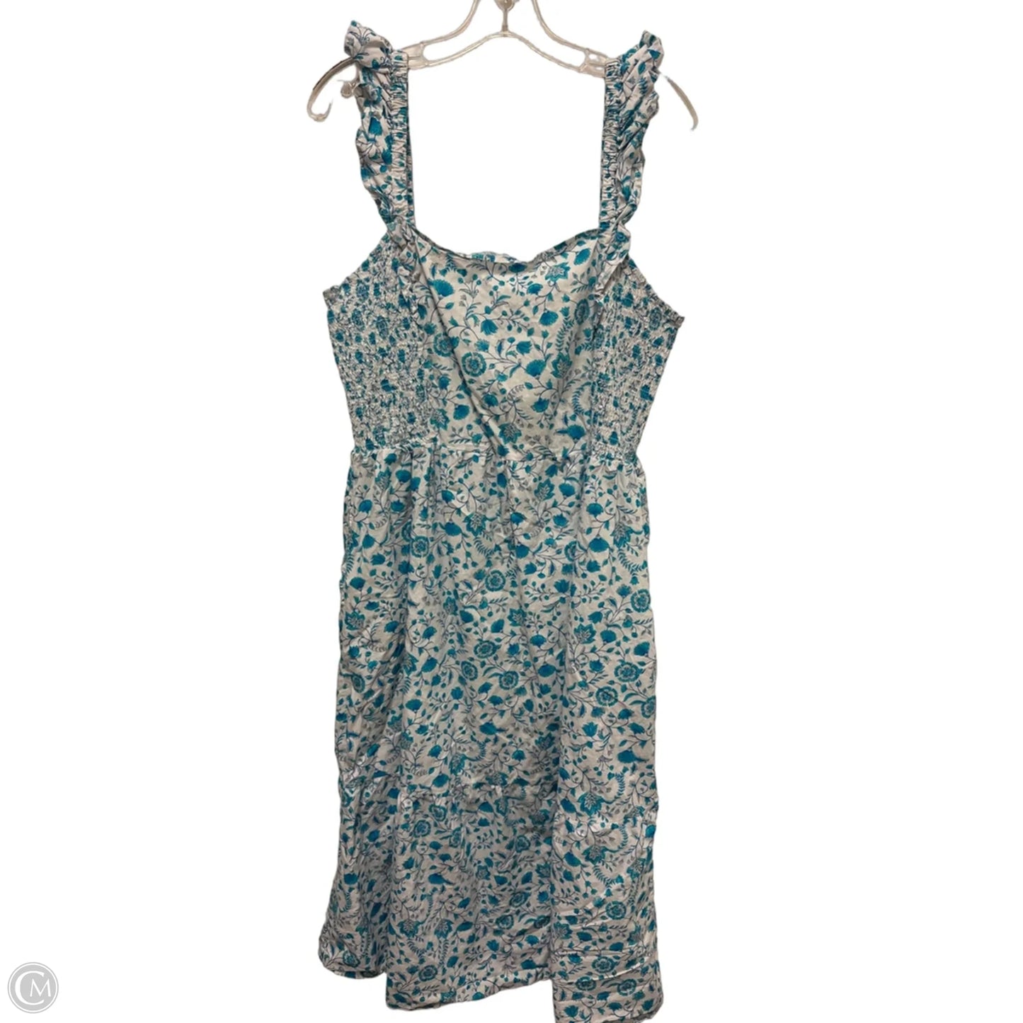 Dress Casual Maxi By Draper James In Blue & White, Size: 2x