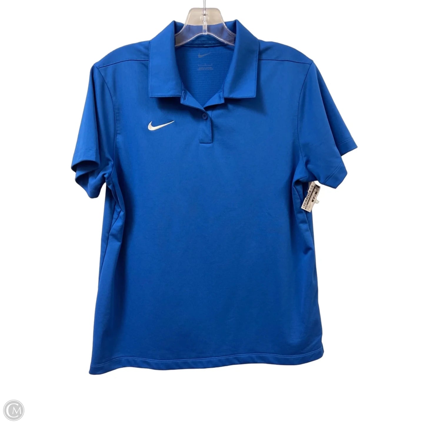 Athletic Sweatshirt Collar By Nike In Blue, Size: L