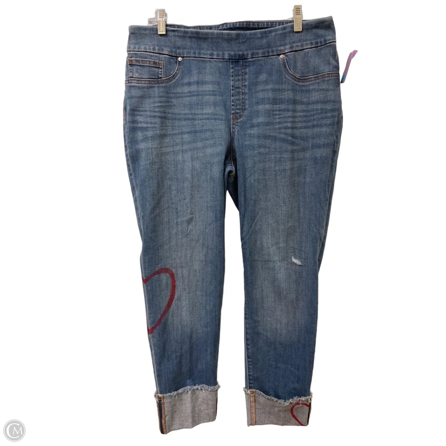 Jeans Skinny By Chicos In Black Denim, Size: 12
