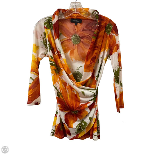 Top Long Sleeve By Karen Kane In Orange, Size: M